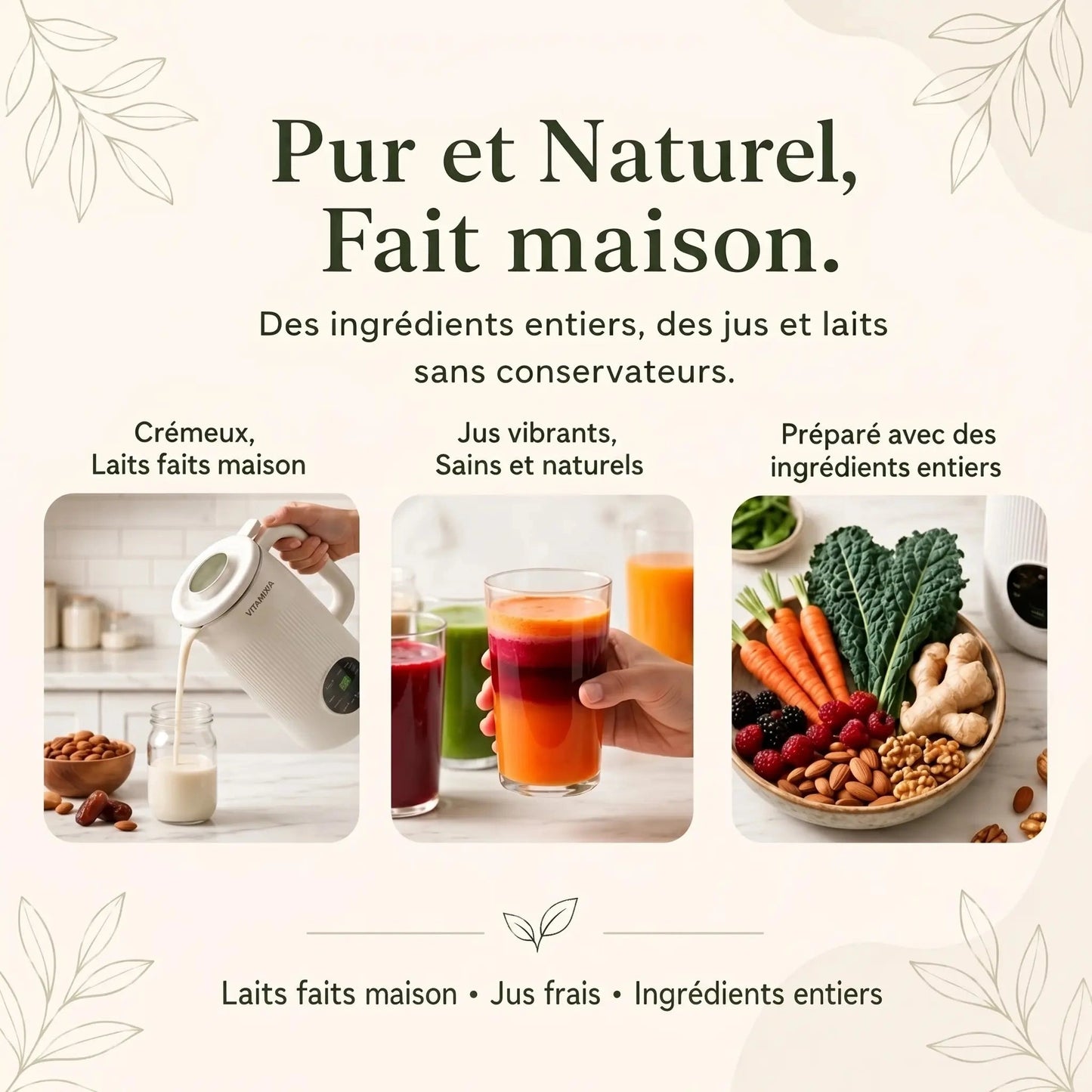 Vitamixia — Du Lait Végétal Maison, Une Texture Parfaite et onctueuse