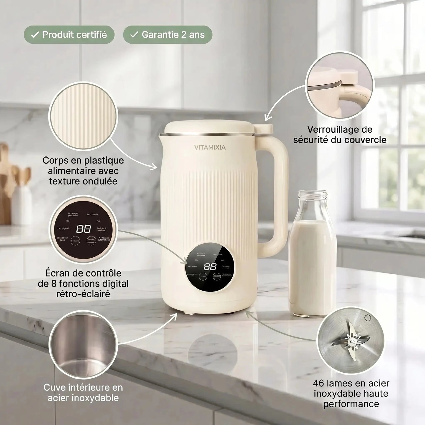 Vitamixia — Du Lait Végétal Maison, Une Texture Parfaite et onctueuse